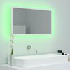 vidaXL Badkamerspiegel LED 80x8,5x37 cm acryl wit