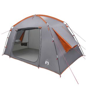 vidaXL Huisje Tent Grijs en Oranje 300 x 210 x 156 cm Polyester