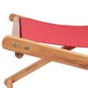 vidaXL Strandstoel inklapbaar stof en houten frame rood