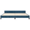 vidaXL Bedframe zonder matras 200x200 cm fluweel donkerblauw