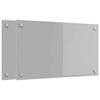 vidaXL Keuken Achterwand 2 pcs Lichtgrijs 70 x 40 cm gehard glas
