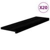 vidaXL Traptreden 20 st 90x30x2 cm massief eikenhout bruin-zwart