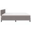 vidaXL Boxspring bed met matras met LED Taupe 200 x 200 cm Stof