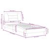 vidaXL Bedframe zonder matras "Hvar" kunstleer grijs 80x200 cm