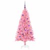 vidaXL Kerstboom met 150 LED met standaard Roze 150 cm PVC