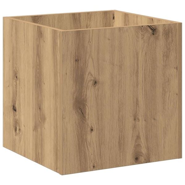 vidaXL Plantenbak 40x40x40 cm bewerkt hout artisanaal eikenkleur