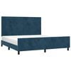 vidaXL Bedframe met hoofdeinde fluweel donkerblauw 180x200 cm