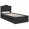 vidaXL Bedframe met hoofdeinde Zwart 90 x 200 cm Massief grenenhout