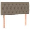 vidaXL Boxspring met matras stof taupe 120x190 cm