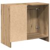 vidaXL Badkamerkast Artisan Eiken 63 x 29 x 55 cm Bewerkt hout
