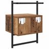 vidaXL Nachtkastje met lade 2 pcs Oudhout 35 x 30 x 51 cm Bewerkt hout