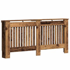 vidaXL Radiatorafdekking Oud hout 172 x 19 x 81,5 cm Bewerkt hout
