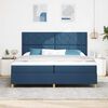 vidaXL LED Box Spring Bed met matras Blauw 200 x 200 cm Stof