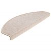 vidaXL Trapmatten 15 st 65x24x4 cm Taupe Halfrond Groot