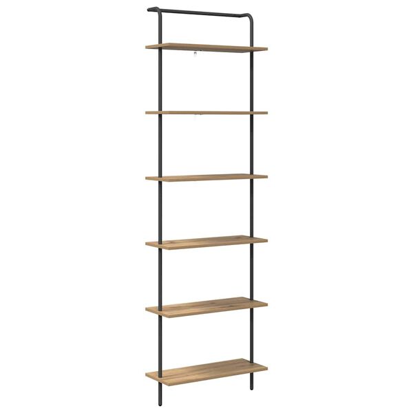 vidaXL Boekenkast Artisan Eiken 60 x 24 x 203 cm Bewerkt hout