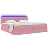 vidaXL Opbergbed met LED met matras met LED Roze 200 x 200 cm Fluweel