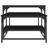 vidaXL Salontafel 102x60x45 cm bewerkt hout zwart