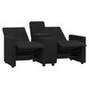 vidaXL Fauteuil 2-zits verstelbaar met bekerhouder stof zwart