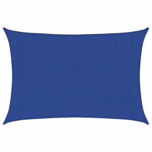 vidaXL Zonnezeil 160 g/m&sup2; rechthoekig 3x4 m HDPE blauw