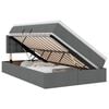 vidaXL Opbergbed met LED met matras Donkergrijs 120 x 190 cm Stof