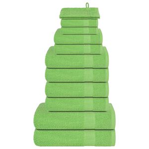 vidaXL 12-delige Handdoekenset FROGN 360 g/m&sup2; appelgroen