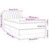 vidaXL Boxspring met matras en LED fluweel donkerblauw 90x200 cm
