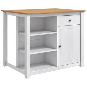 vidaXL Keuken Eiland Set 2 st PANAMA Wit en Honing Was