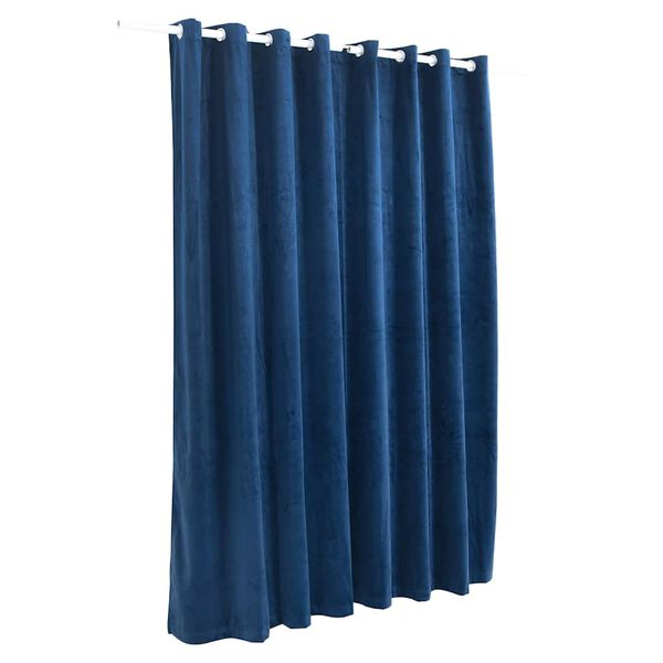 vidaXL Gordijn verduisterend met ringen 290x245 cm fluweel blauw