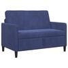 vidaXL Bank met opslag 2-zits Politieblauw 122 x 78 x 87 cm Polyester