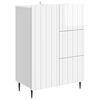 vidaXL Dressoir Hoogglans Wit 66 x 34,5 x 91,5 cm Bewerkt hout