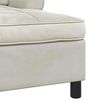 vidaXL Chaise Lounge met kussen Cr&egrave;me 91 x 157 x 91 cm Fluweel