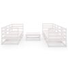 vidaXL 8-delige Loungeset massief grenenhout wit
