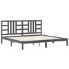 vidaXL Bedframe massief hout grijs 200x200 cm