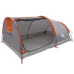 vidaXL Hiking Tent Waterdicht 2-persoons Grijs en Oranje
