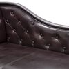 vidaXL Chaise longue kunstleer donkerbruin