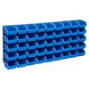 vidaXL 48-delige Opslagbakkenset met wandpanelen blauw en zwart