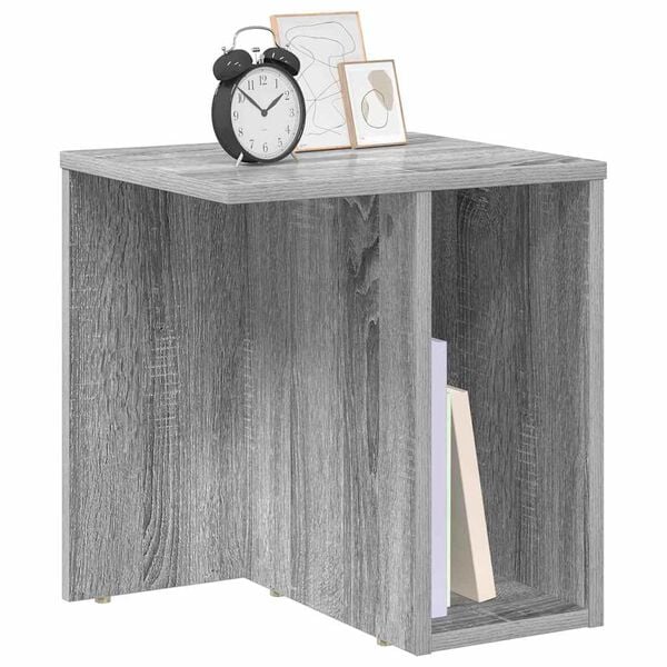 vidaXL Bijzettafel Grijs Sonoma 37 x 32 x 40 cm Bewerkt hout