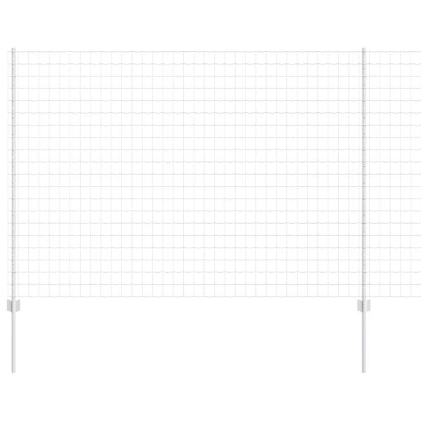 vidaXL Hek en paal Zilver 1,5 x 10 m Staal