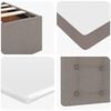 vidaXL Ottoman bed met matras en LED's 80x200cm stof taupe