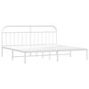 vidaXL Bedframe met hoofdbord metaal wit 193x203 cm