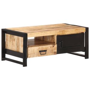 vidaXL Salontafel 100x50x40 cm ruw mangohout