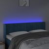 vidaXL Hoofdbord LED 147x16x78/88 cm fluweel donkerblauw