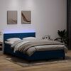 vidaXL Boxspring met matras en LED fluweel donkerblauw 160x220 cm