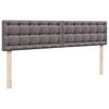 vidaXL Ottoman bed met matrassen 200x200cm kunstleer grijs