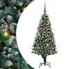 vidaXL Kunstkerstboom Groen 150 cm PVC en Staal en Kunststof