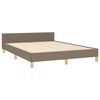 vidaXL Bedframe zonder matras stof taupe 140x190 cm
