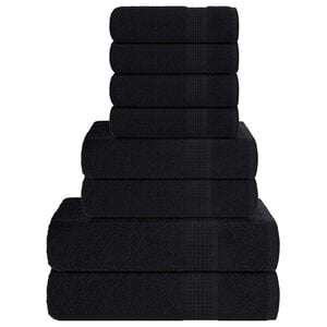 vidaXL 8-delige Handdoekenset FROGN 360 g/m&sup2; zwart
