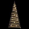vidaXL Kerstboom met 130 LED Naturel 210 cm massief essenhout