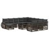 vidaXL Tuinbankenset 13 st Grijs en Donkergrijs poly rattan