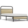 vidaXL Bedframe zonder matras bewerkt hout sonoma eikenkleur 100x200cm